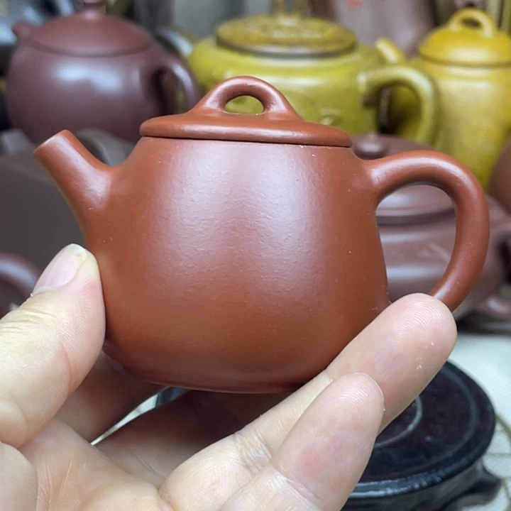 茶壶紫砂紫砂壶朱泥高瓢80cc
