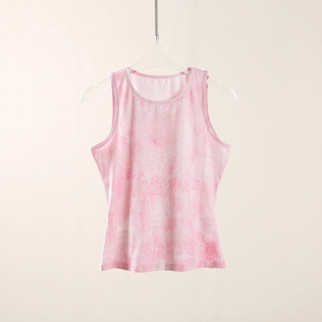 【2157】SANMI设计师款粉色渐变款背心