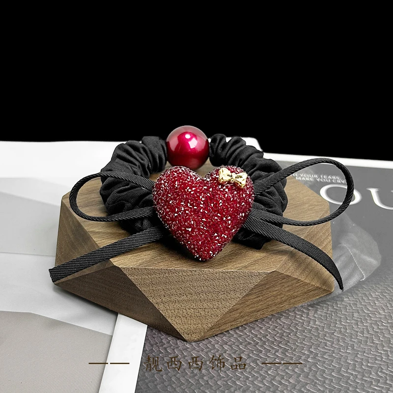 【LXX靓西西】7071 时尚桃心新年款高弹力面膜发圈