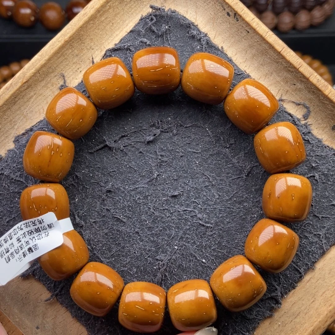 紫金鼠手串15mm精品近实心老型黄金甲