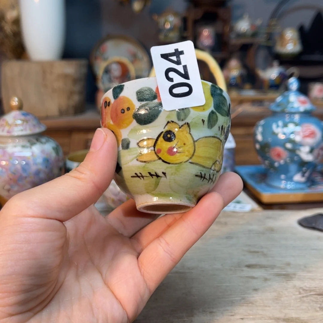 陶壶素浅陶瓷手工手绘