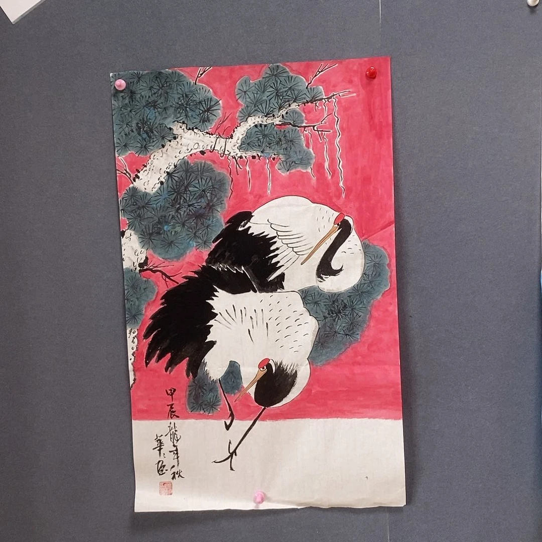 国画50/80华珍英手绘画芯