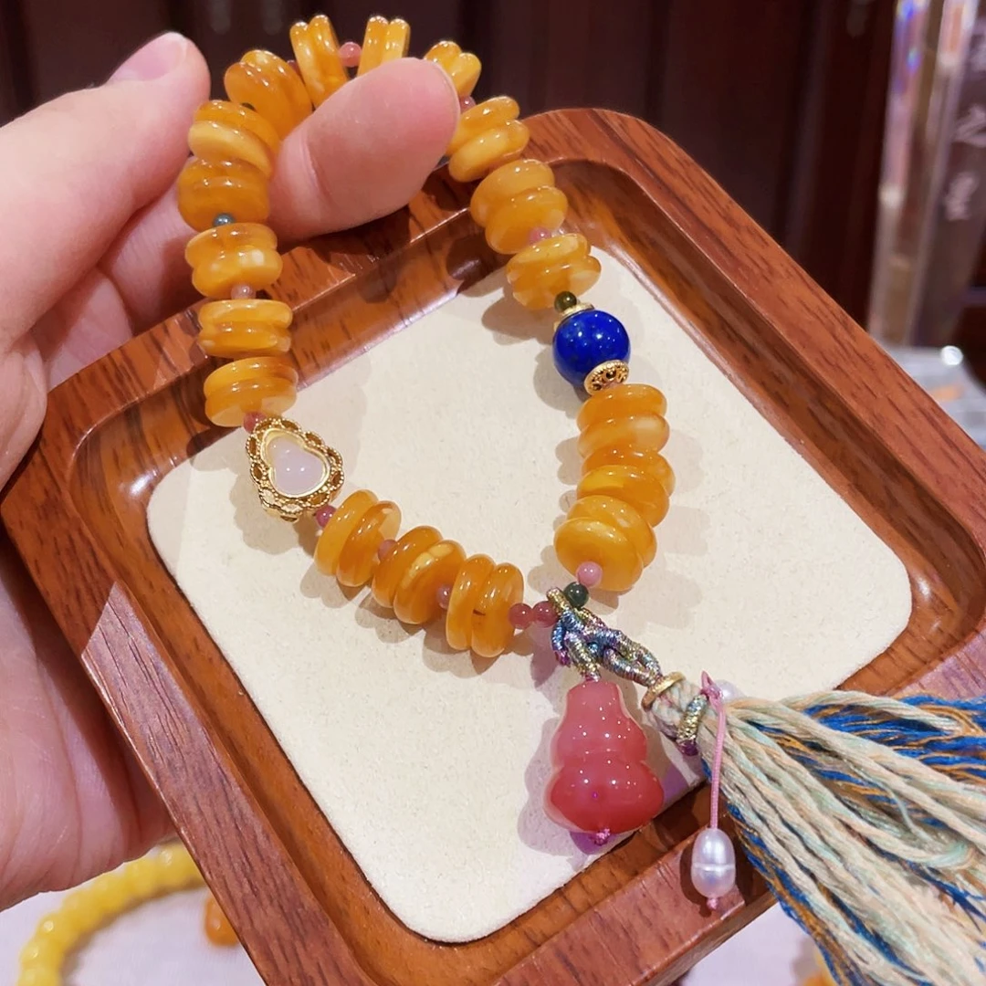 未镶嵌蜜蜡手链手串