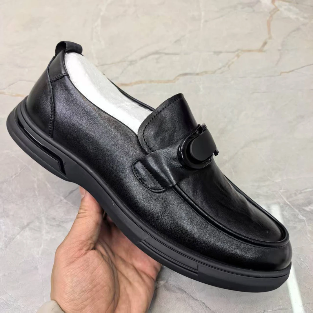 豆豆鞋乐福鞋男60157-1牛皮