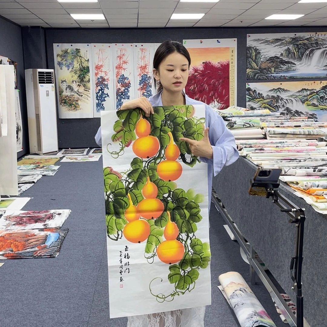 国画作品小姐姐放漏…