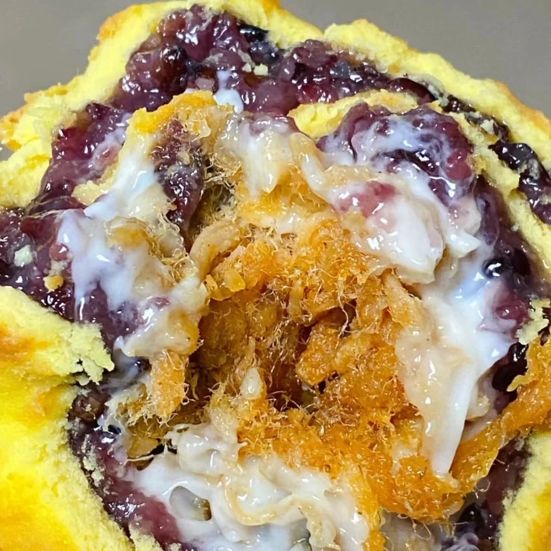 超多酱料紫米酥松虎皮卷