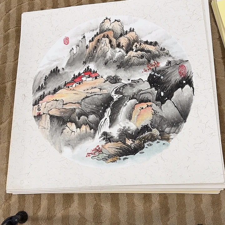 国画花鸟等图案50.50