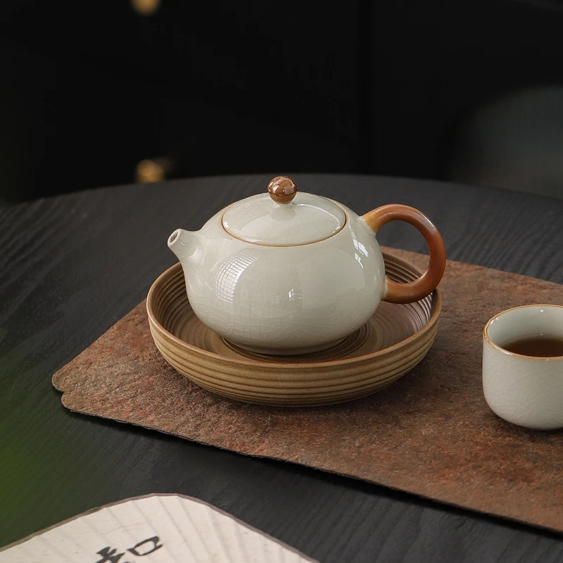 粗陶壶承茶壶小茶托茶承果盘壶托陶瓷茶具养壶垫干泡台茶道零配件