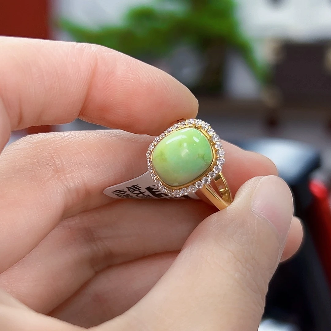 绿松石珠宝奇石18K金镶嵌W*…