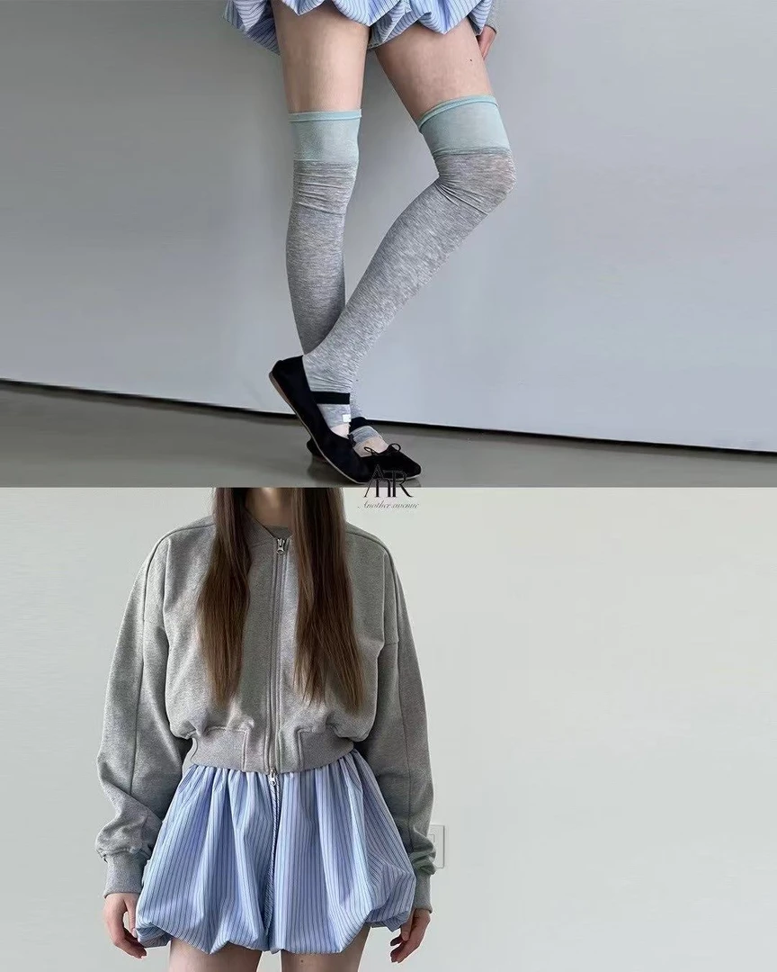 韩国东大门正品女装时尚纯色长款袜套袜子030502（NO退NO换）