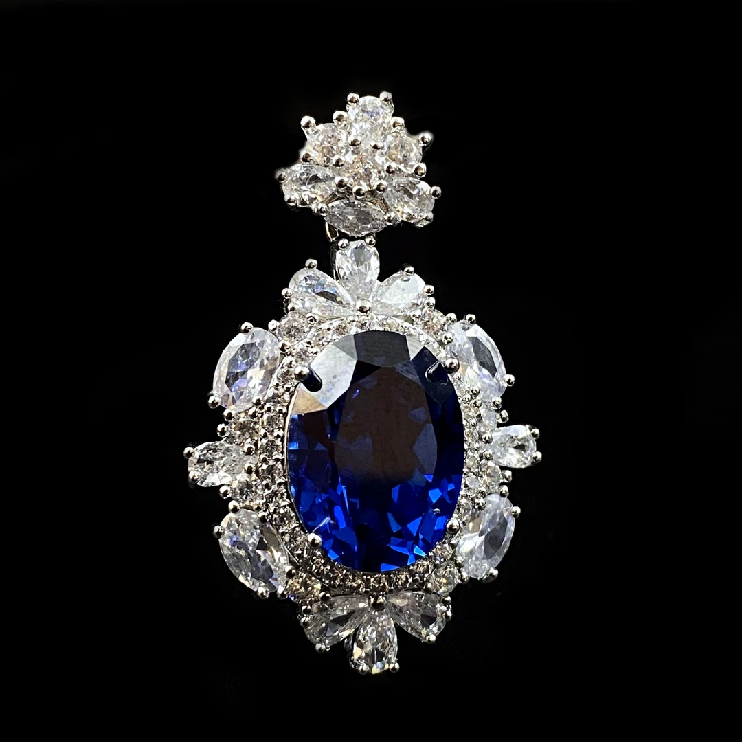 Precious-典藏高奢-精工合金培育蓝宝石吊坠 040