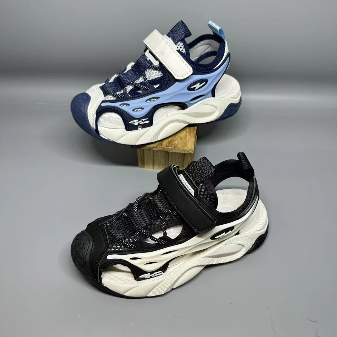 2912768儿童夏季爸爸总动员魔术贴包头沙滩凉鞋韩版男女童休闲运