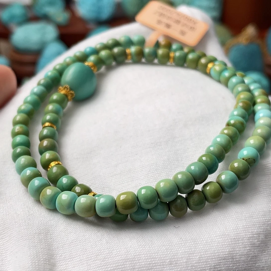 绿松石珠宝奇石18K金镶嵌