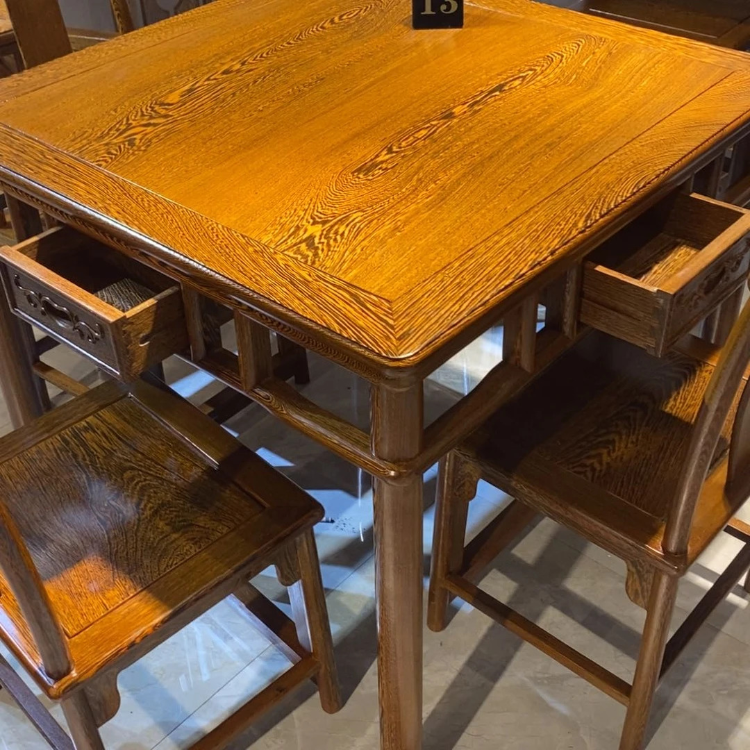 鸡翅木类成套家具90*90*78