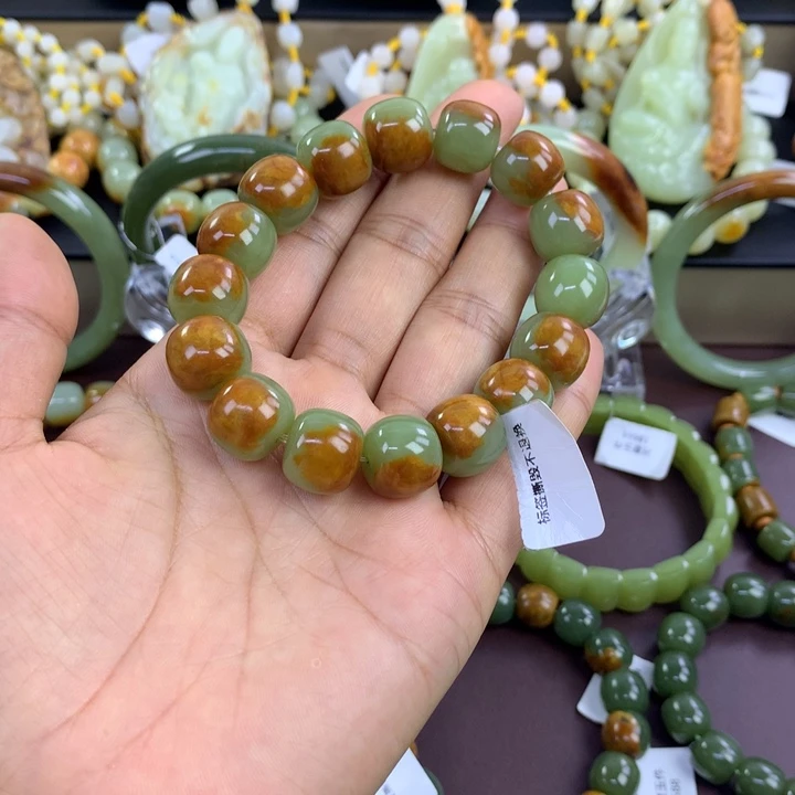 香***蓝透闪石质玉未镶嵌手串