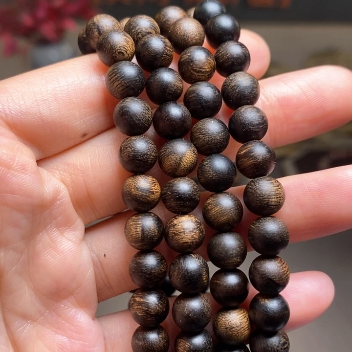 沉香手串越南芽庄帝王紫琪瘤疤0.6×108