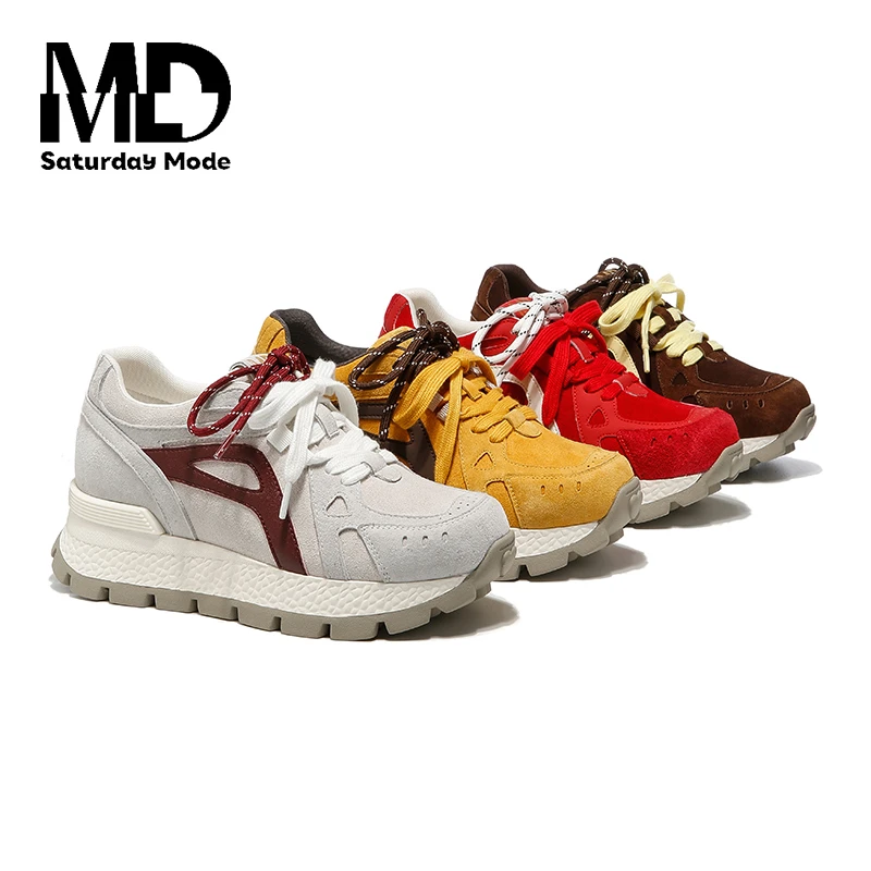 SATURDAYMODE【烟雨予诗】8cm时尚百搭情侣复古潮流潮鞋厚底鞋/魏