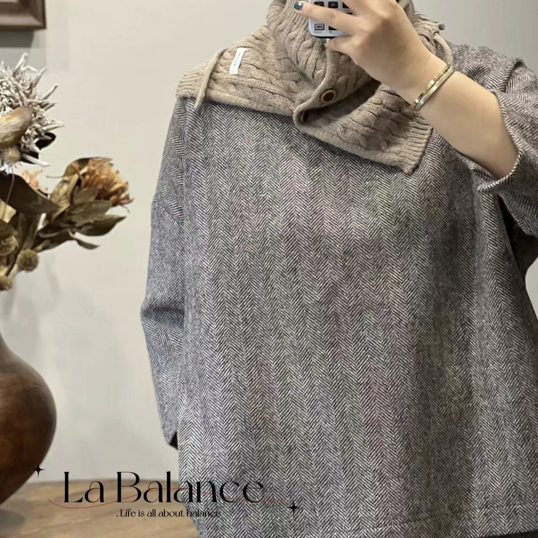 人字纹套装上衣【分码】