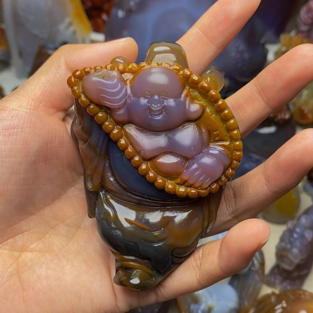 玛瑙/玉髓手把件未镶嵌贵*哥