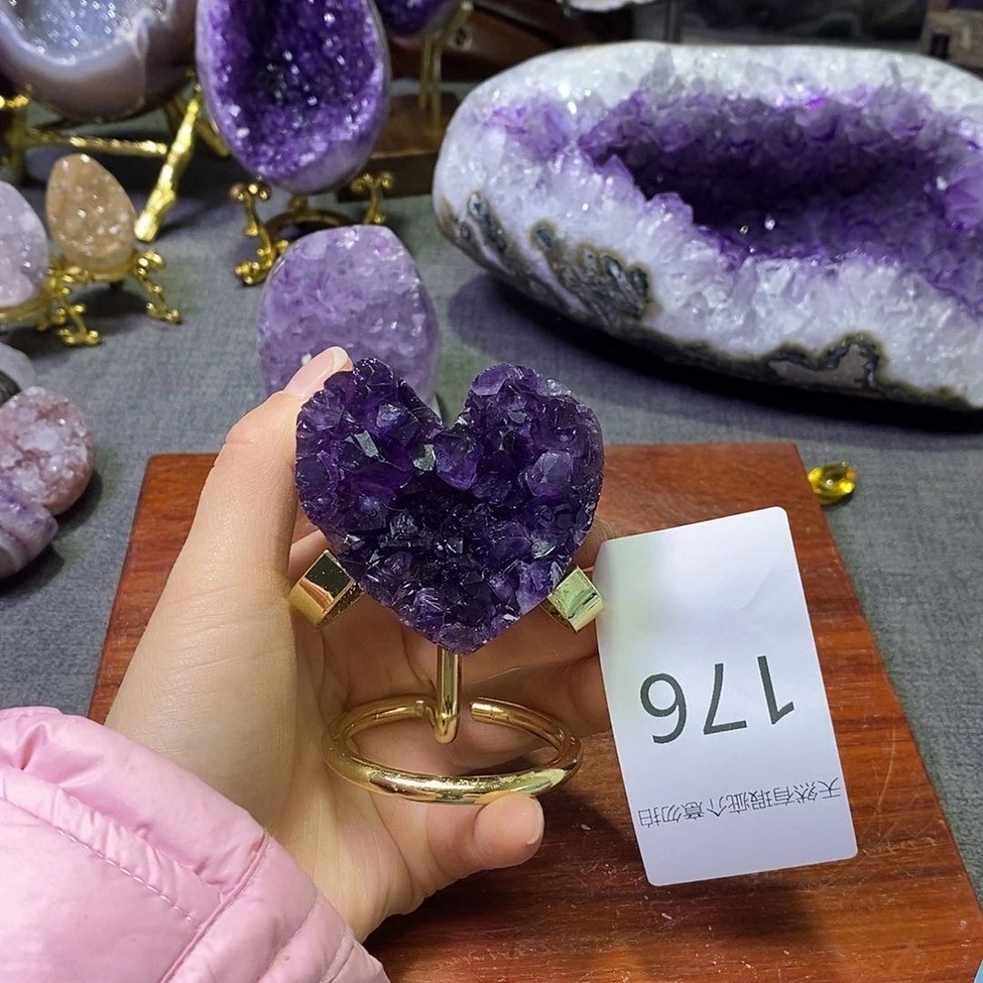 紫晶未镶嵌珠宝半成品