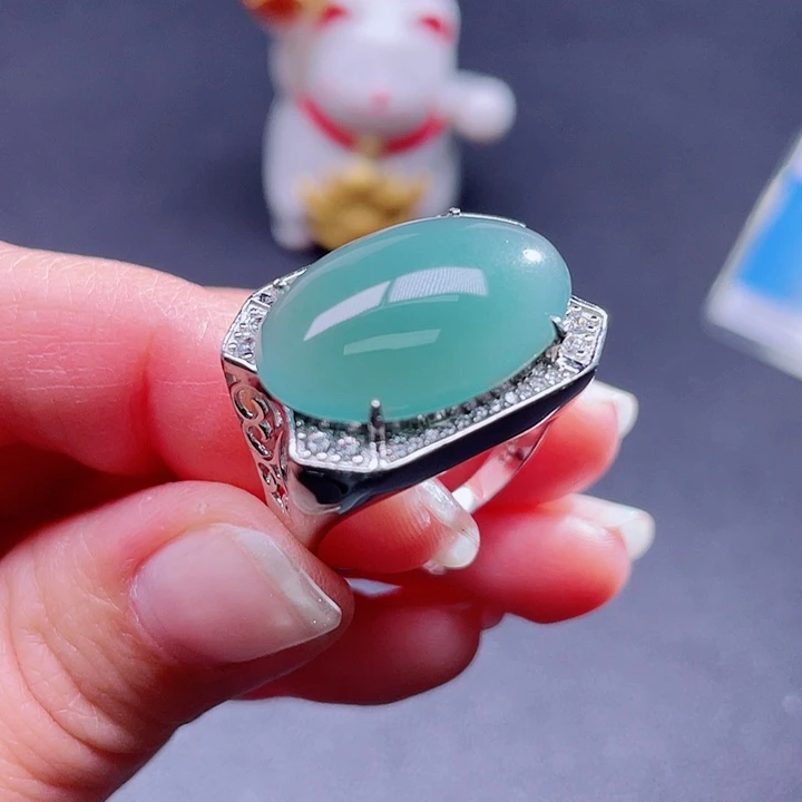 翡翠吊坠(不含链)银S925镶嵌