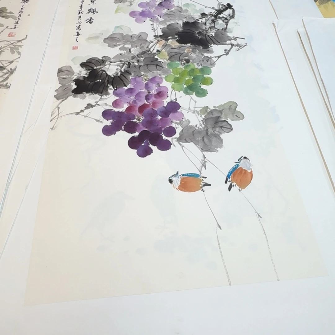 国画国画作品山水花鸟