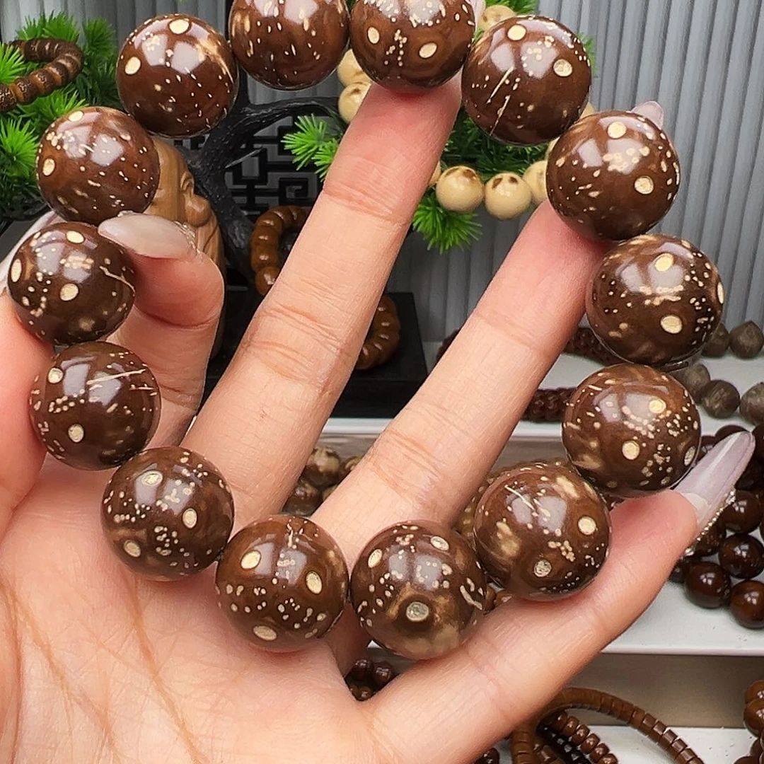紫金鼠手串卡17半实心花皮熊猫 练手款