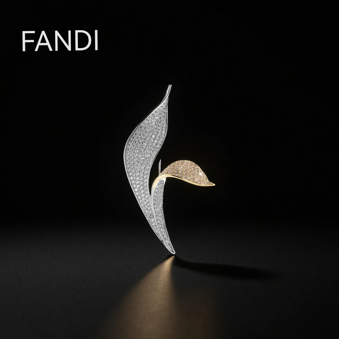 铜合金锆石胸针 30647西装胸针