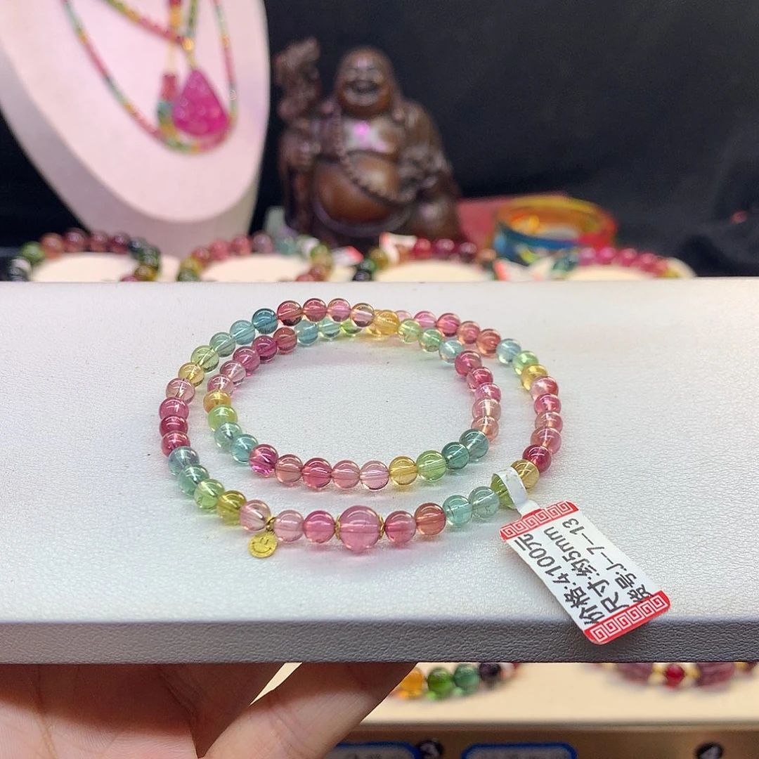 未镶嵌手串碧玺荧光人鱼姬/5.2。