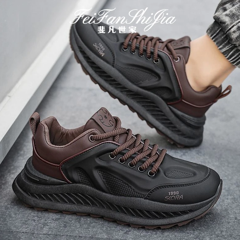 斐凡世家2025春季厚底增高网红爆款男鞋百搭运动休闲透气舒适潮鞋