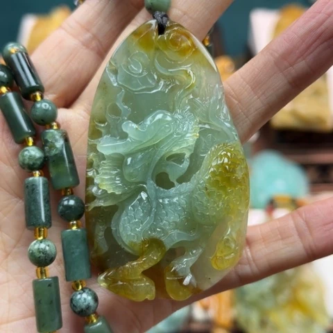 岫玉挂件未镶嵌挂件