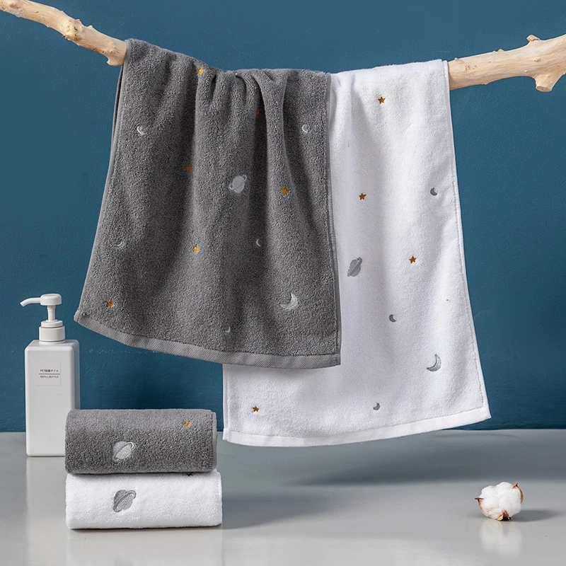 直销纯棉毛巾素色刺绣情侣洁面巾礼品赠送情侣巾可logo