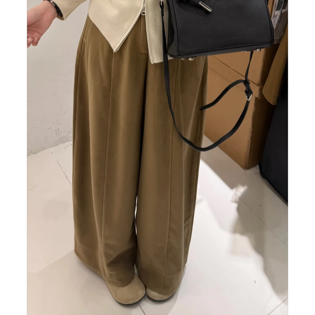 【舒适焦点】秋冬季新款高腰显瘦阔腿裤耐看小众宽松休闲长裤