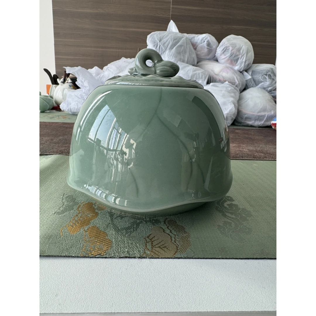 龙泉青瓷莲蓬陶瓷茶叶罐HG1223