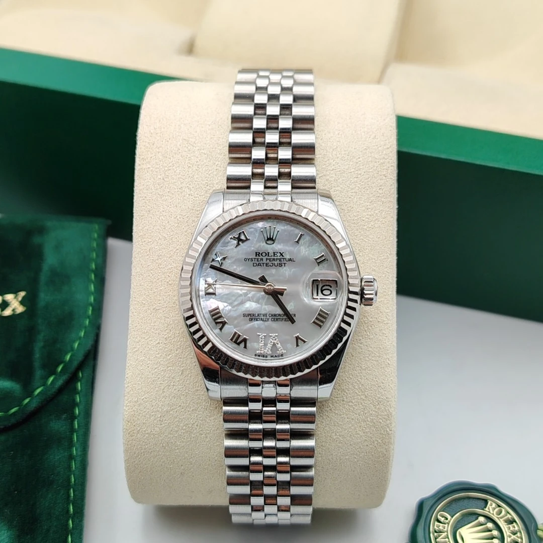 99新 Rolex/劳力士 日志系列178274/31mm/白贝母罗马盘/机芯/女表