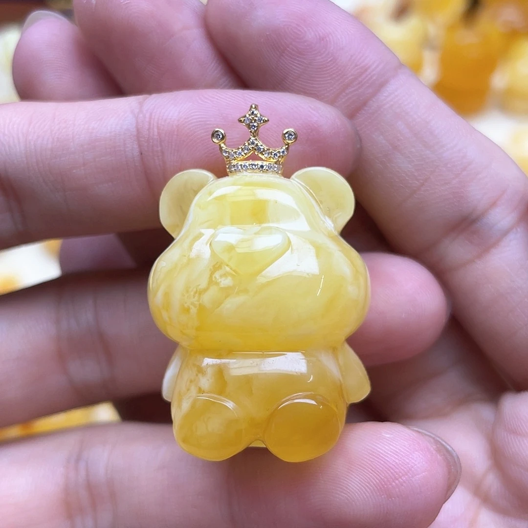 琥珀裸石未镶嵌蜜蜡