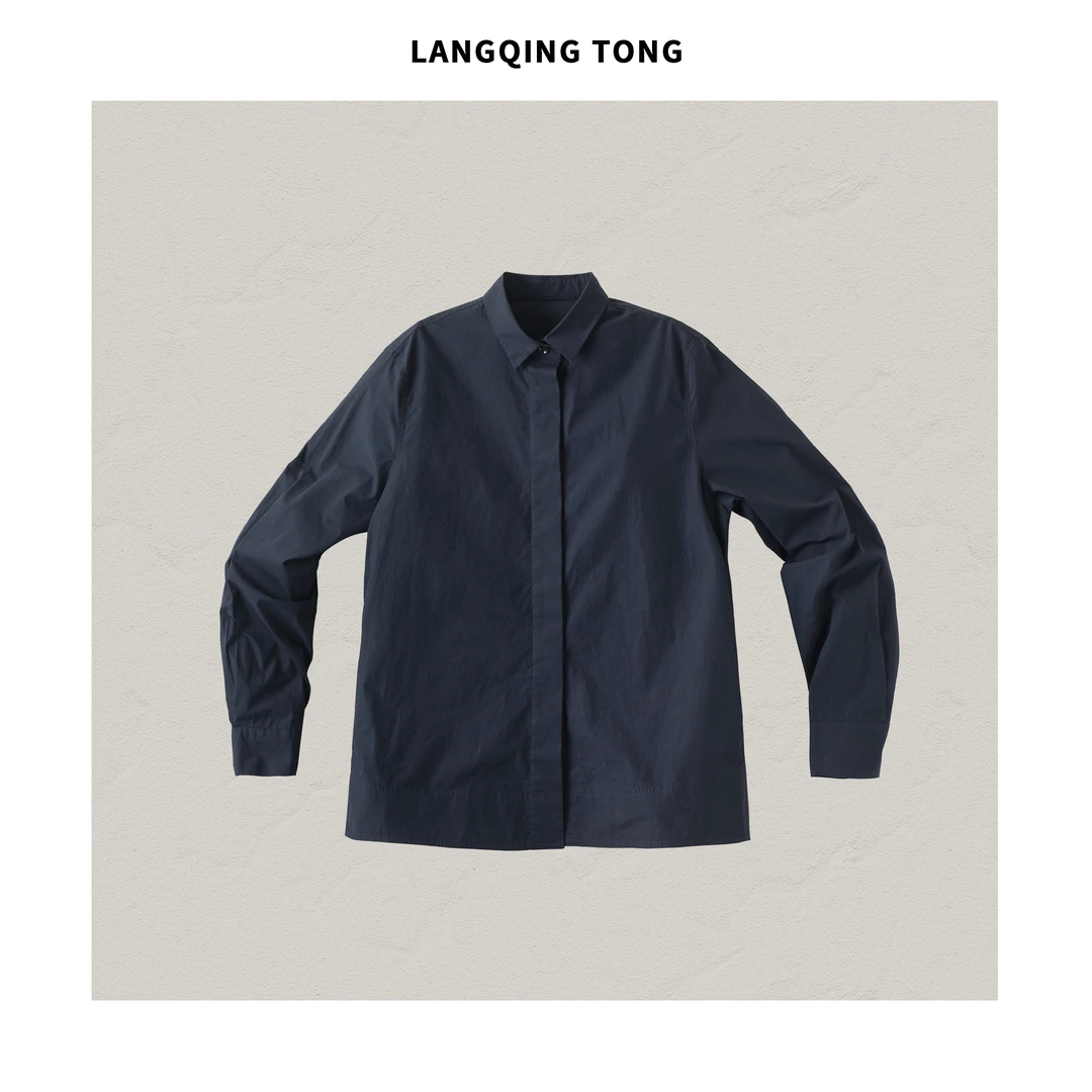 浪清/女装推荐 娜塔娅休闲简约衬衫43564#