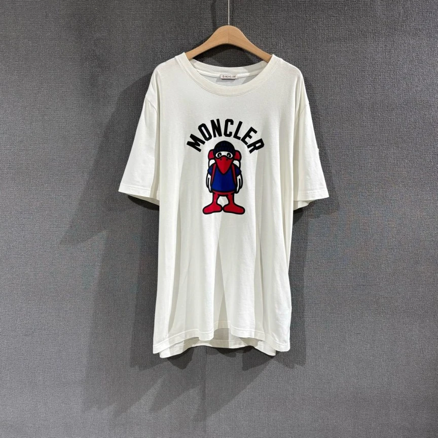 未使用 MONCLER 盟可睐（pm）字母logo白色短袖 全新L码/8758