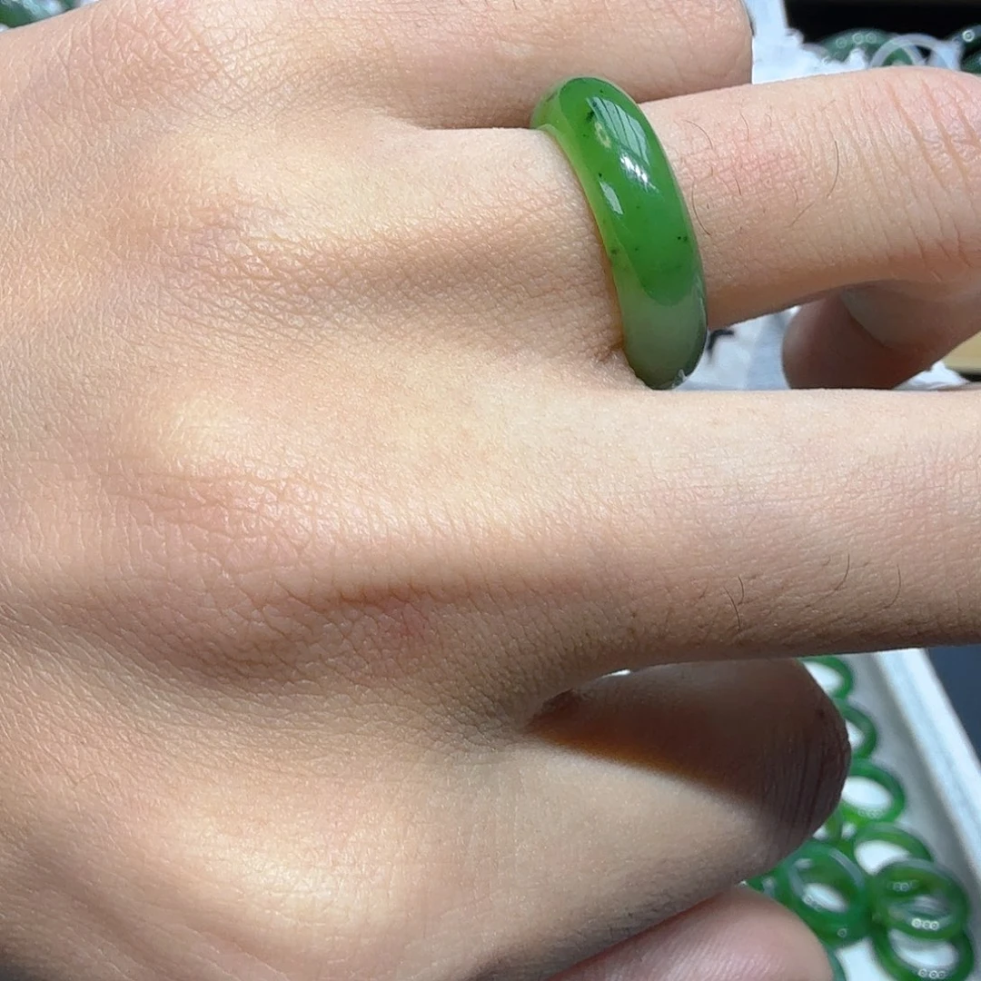 A***a和田玉（碧玉）未镶嵌戒指