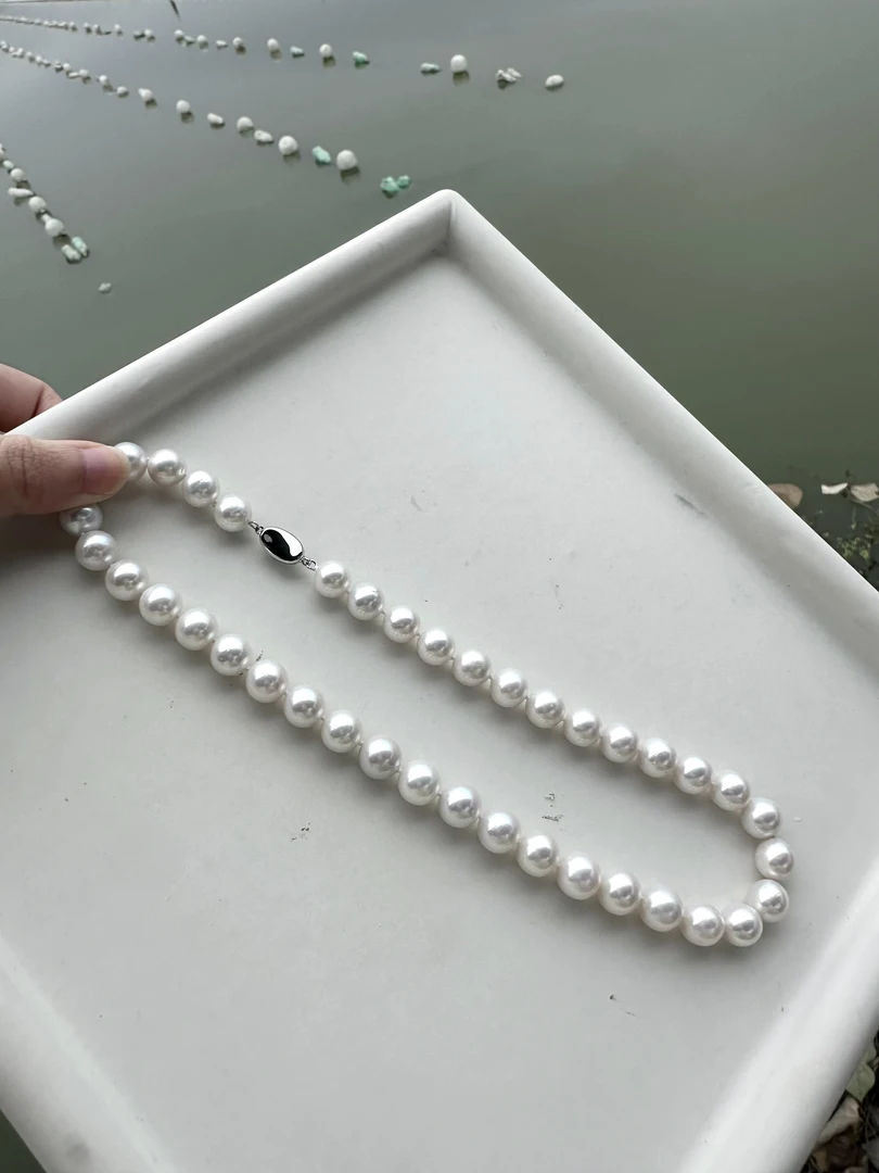 【性价比之王】天然淡水珍珠大龙珠项链10-11mm 极光 微瑕