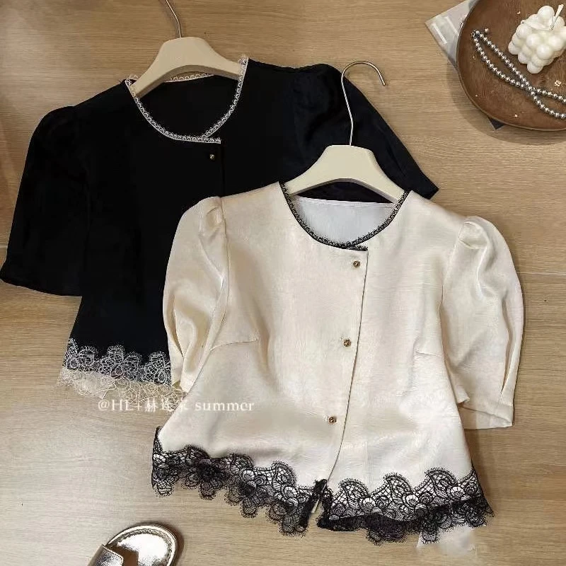 女士短袖上衣百搭款扣号拍