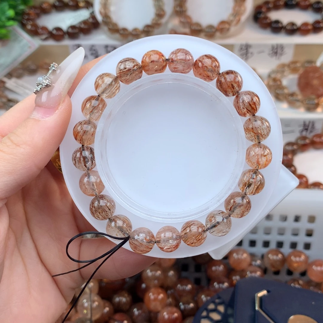 水晶手串未镶嵌黑金超七多样性发其一