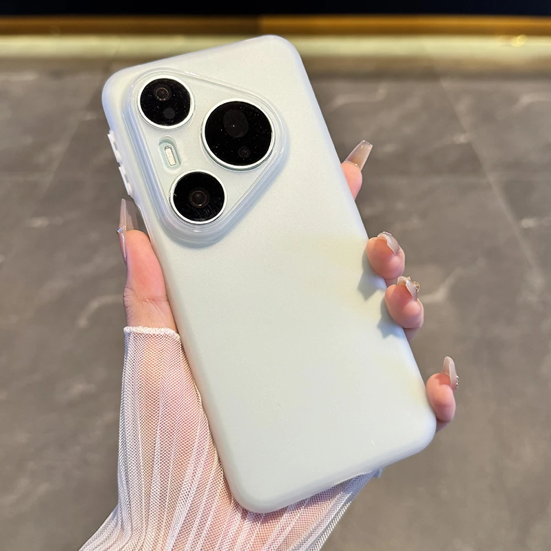 适用于华为Pura80手机壳新款半透明全包P70简约纯色mate70防摔软