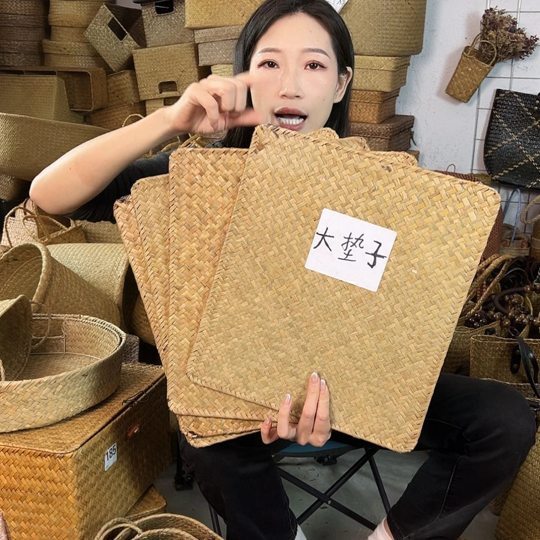 编织带草编包/草编收纳盒微瑕疵