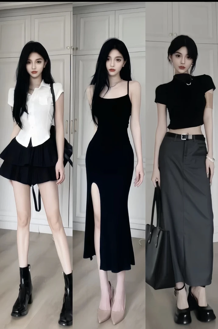 【101-200】佳佳家时尚休闲连衣裙韩系气质显瘦小众垂感设计感女装