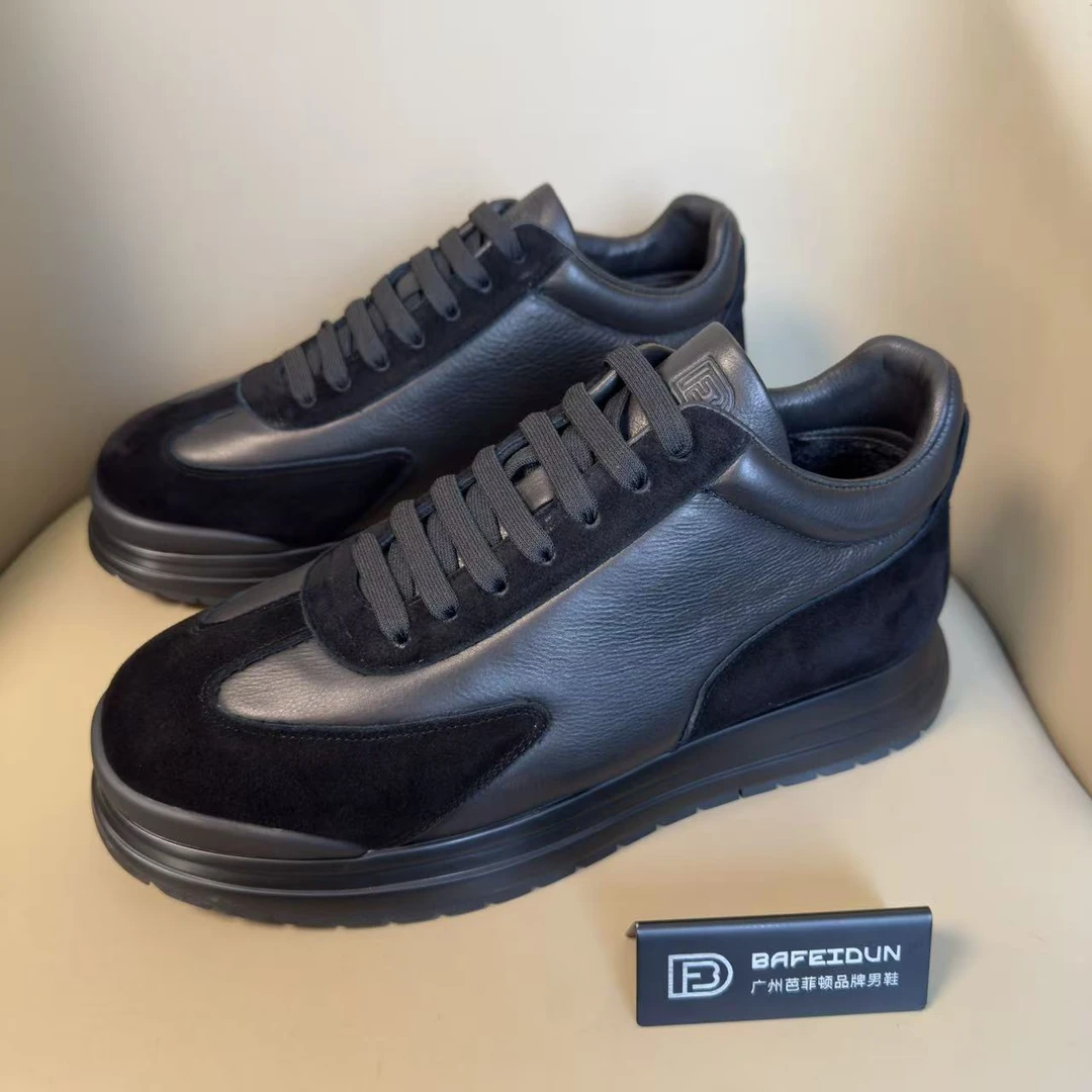广州手工男鞋爆款休闲潮鞋百搭运动防滑厚底加棉968-799