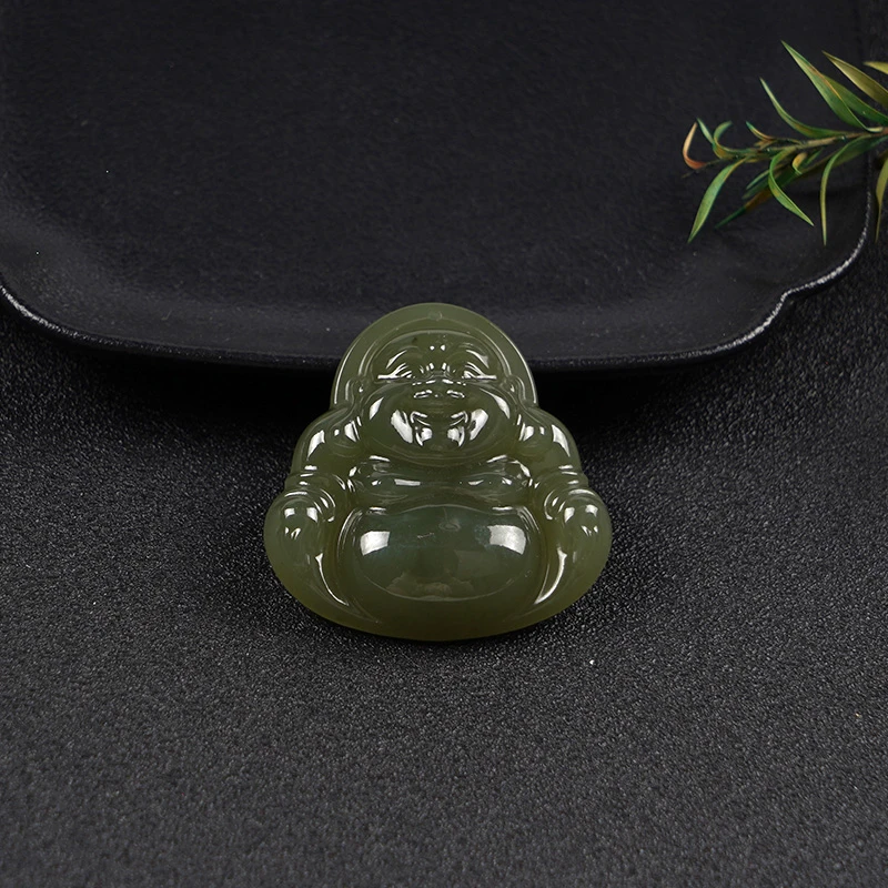 【老范新年上新】和田玉佛公时尚气质菠菜绿