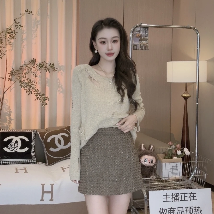 伊一严选●【小香半裙】秋冬款 时尚休闲百搭A设计感裙子WWD4BQ6333