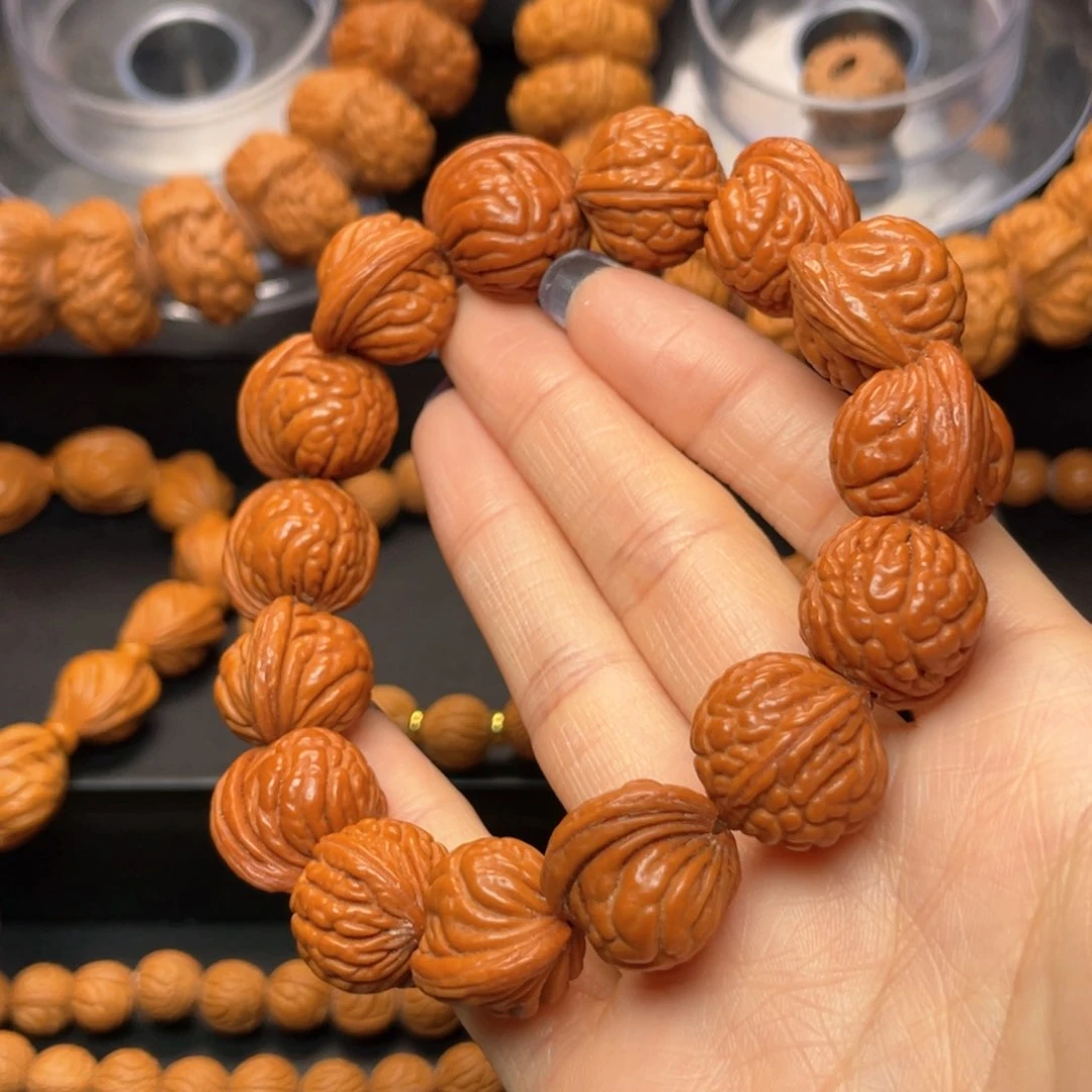 桃核手串龙纹桃核