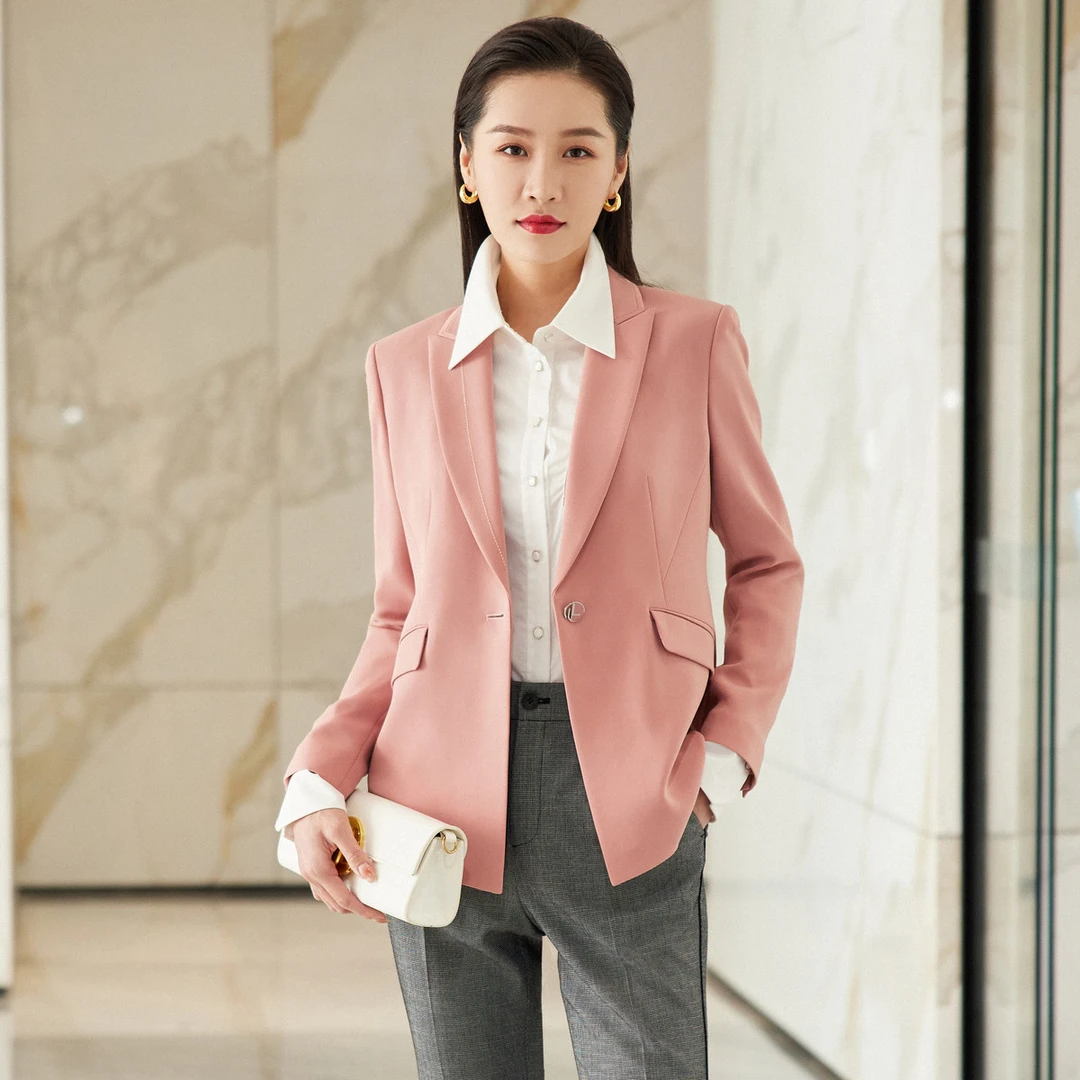【婷婷专属】【醋酸】春秋老风通勤经典一粒扣西装外套女